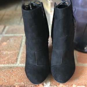 Qupid Lace Up Back Booties